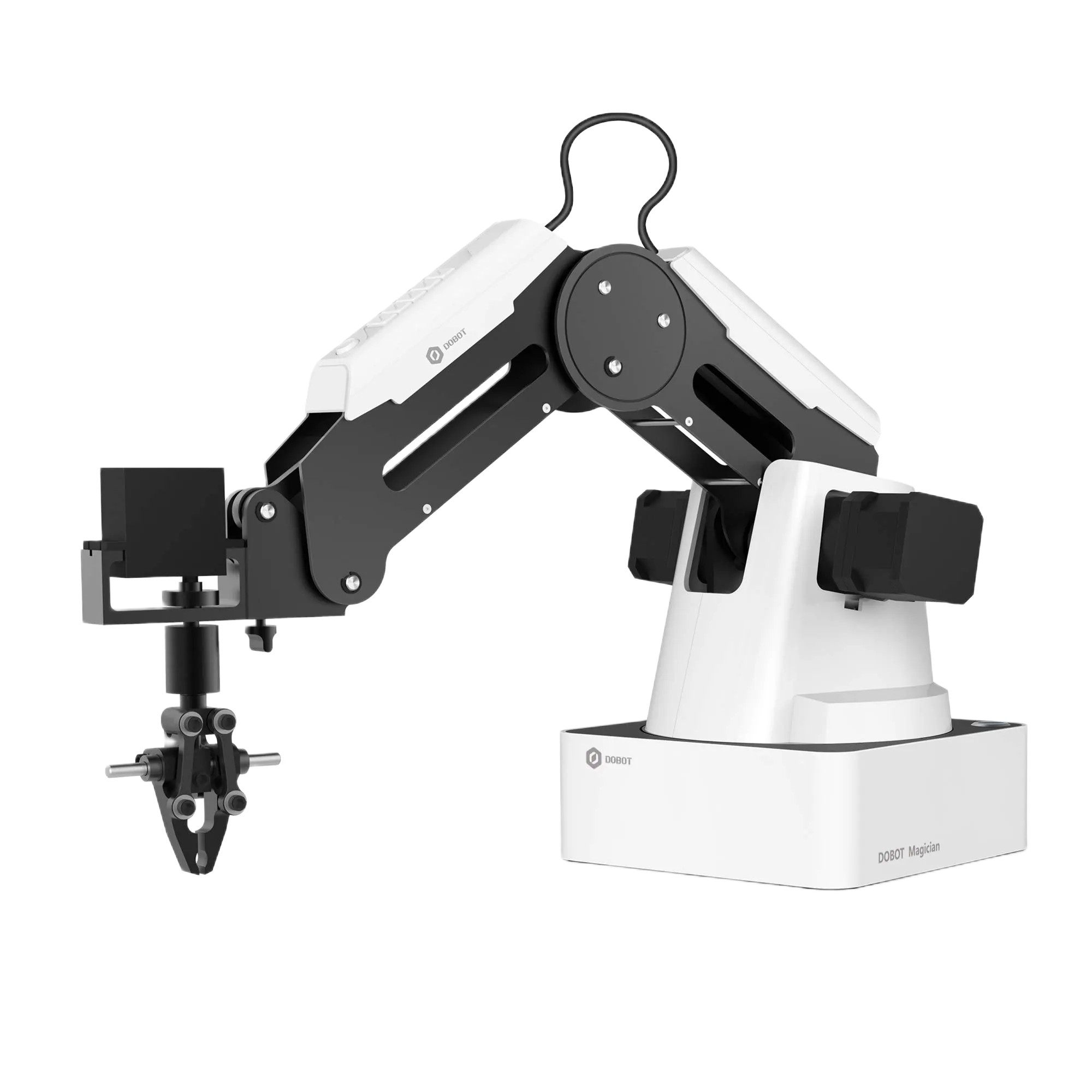 Robotic arm with gripper attachment for custom event activations